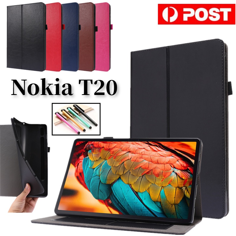 Bao Da Máy Tính Bảng Nắp Gập Ba Khúc Có Ngăn Đựng Bút Thông Minh Dành Cho Nokia T20 10.4 inch 2021