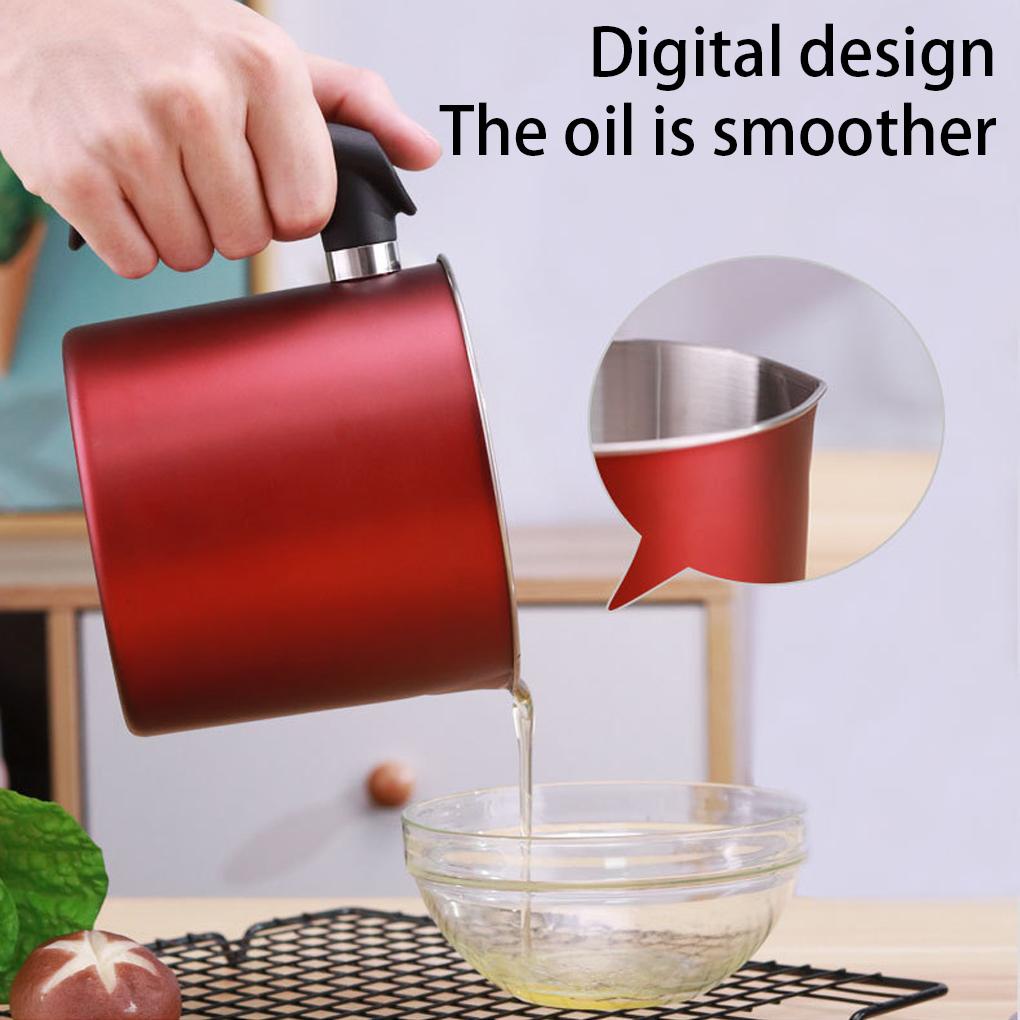 Bình Lọc Dầu Bằng Thép Không Gỉ Thiết Kế Tay Cầm Nhiều Màu Sắc Tiện Dụng Cho Nhà Bếp