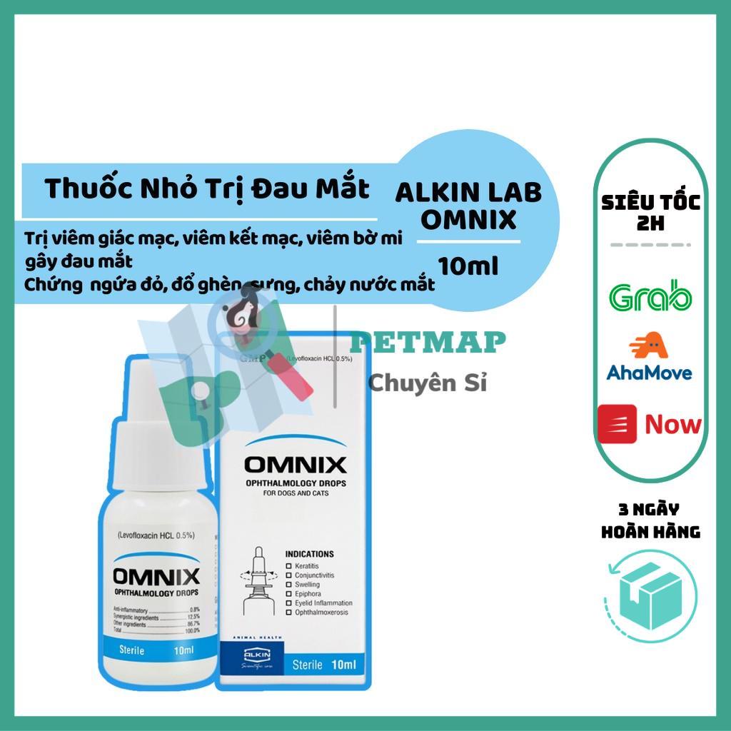 [Chính hãng] Nhỏ Mắt Alkin Omnix 10ml - Dung Dịch Đặc Trị Viêm Mắt - Giảm Chảy Nước Ở Chó Mèo