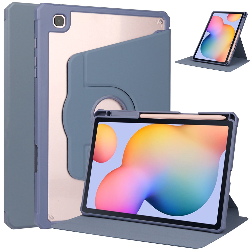 360° Bao Da Máy Tính Bảng Có Ngăn Đựng Bút Cho Samsung Galaxy Tab S6 Lite P613 P619 Tab s6lite10.4inch 2020 2022 Samsung Tab SM-P610 SM-P615