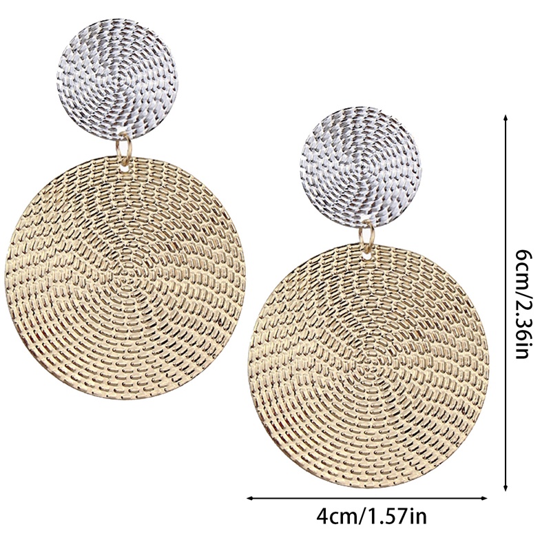 Khuyên Tai Nữ Hình Tròn Phối Màu Thời Trang