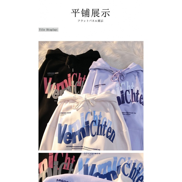 Áo Hoodie Dáng Rộng Phân Tử feminino casaco Màu Tím Khoai Môn Phong Cách Mới Mùa Thu Đông Cho Nam Và Nữ