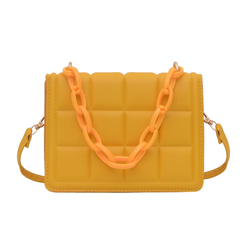 MISCHA Túi Đeo Vai Hình Vuông Màu Trơn Phối Dây Đeo Sợi Xích Thời Trang Cho Nữ