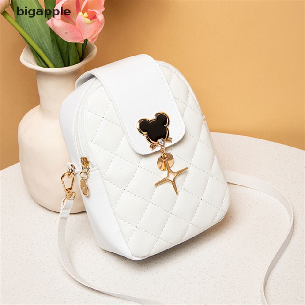 Túi Đeo Chéo Đựng Điện Thoại Họa Tiết Thêu Kim Cương Màu Trơn Phong Cách Retro Đơn Giản Dành Cho Nữ