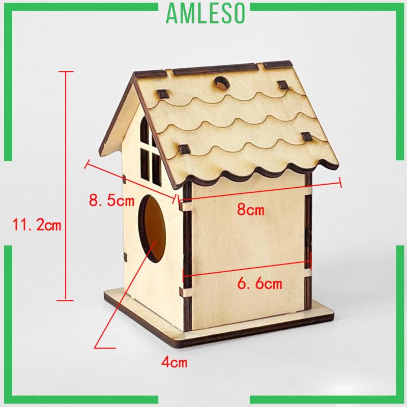 Lồng Chim Bằng Gỗ Chưa Hoàn Thành Dùng Trong Nhà Hoặc Ngoài Trời