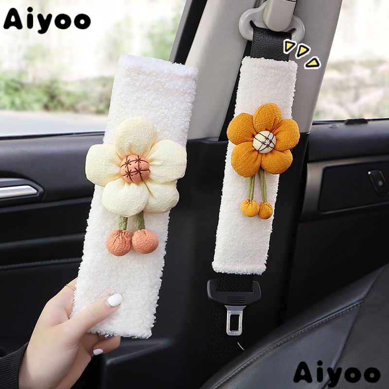 Vỏ Bọc Dây Đai An Toàn Xe Hơi Bằng Lông Cừu Mềm Mại Chống Trượt Trang Trí Nội Thất