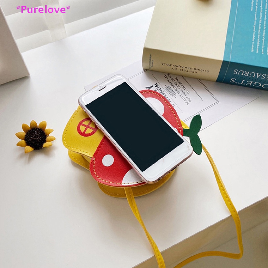 1 Túi Đeo Chéo Da PU Họa Tiết Hoạt Hình Đáng Yêu Dành Cho Bé Gái Mới