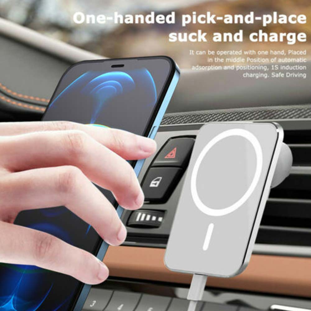 For MagSafe Magnetic Car Air Wireless Charger Mount 15W Fast Wireless Charging Phone Holder for IPhone 14 13 12 Mini Pro