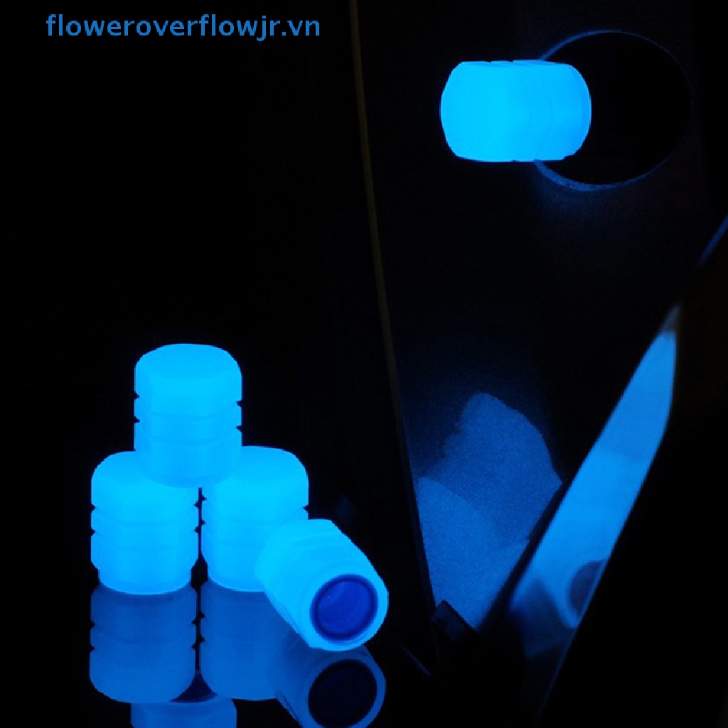 Bộ 4 Nắp Van Bánh Xe Chống Bụi Trang Trí Phát Sáng Độc Đáo