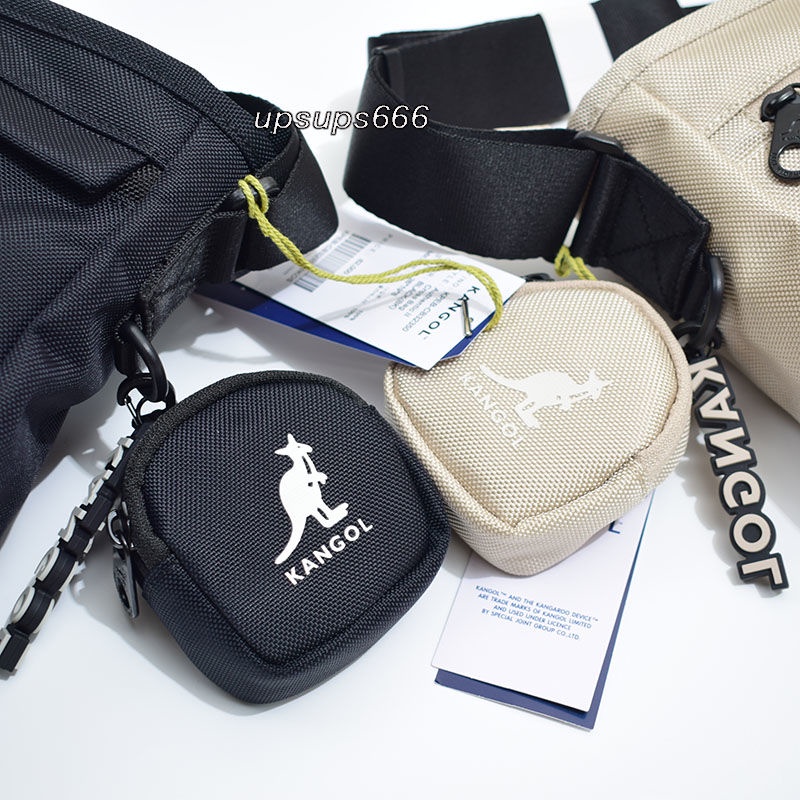 Kangol / kangor Túi Đeo Chéo Vai Kangaroo Chính Hãng II 3235 Nylon Chống Thấm Nước Có Khóa Kéo Đơn Giản Cho Trẻ Em