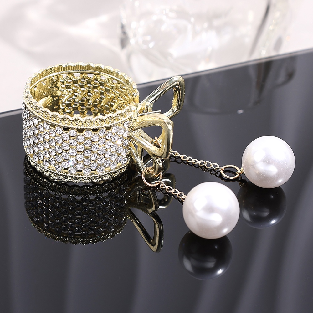 Kẹp Tóc Móng Vuốt Đính Kim Cương Giả Phối Tua Rua Bằng Kim Loại Kiểu Vintage Cho Nữ