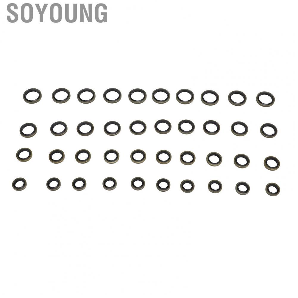 Soyoung 40 Pcs Banjo Bolt Fuel Sealing Washers 3918188 8mm 10mm 12mm 14mm Line  Plate Replacement