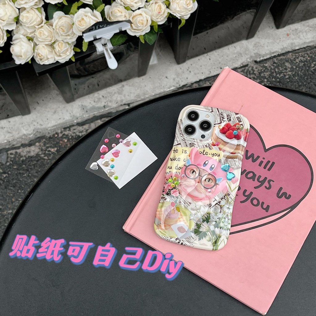 Ốp Điện Thoại TPU Dẻo Trong Suốt Họa Tiết Hoạt Hình Chú Mèo Dễ Thương Chống Sốc / Bụi Bẩn Cho iPhone 14 13 Pro Max 12 11