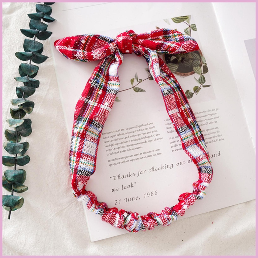 Băng Đô Thắt Nút Co Giãn Phong Cách Giáng Sinh Cho Nữ