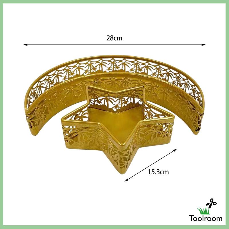 Set 2 Khay Sắt Trưng Bày Bánh Mì / Món Tráng Miệng Kiểu Ramadan