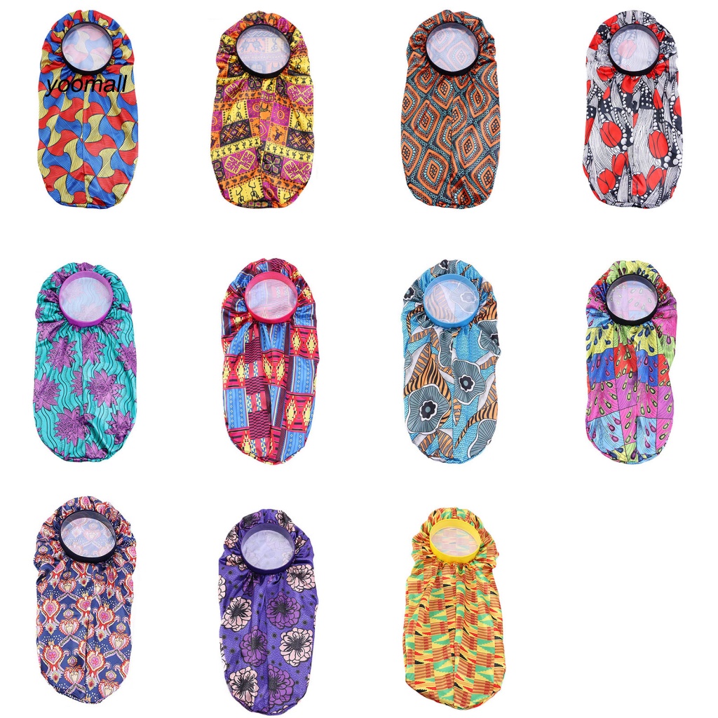 Dây Buộc Tóc Co Giãn Siêu Dài In Họa Tiết Châu Phi Màu Sắc Tươi Sáng Chăm Sóc Tóc