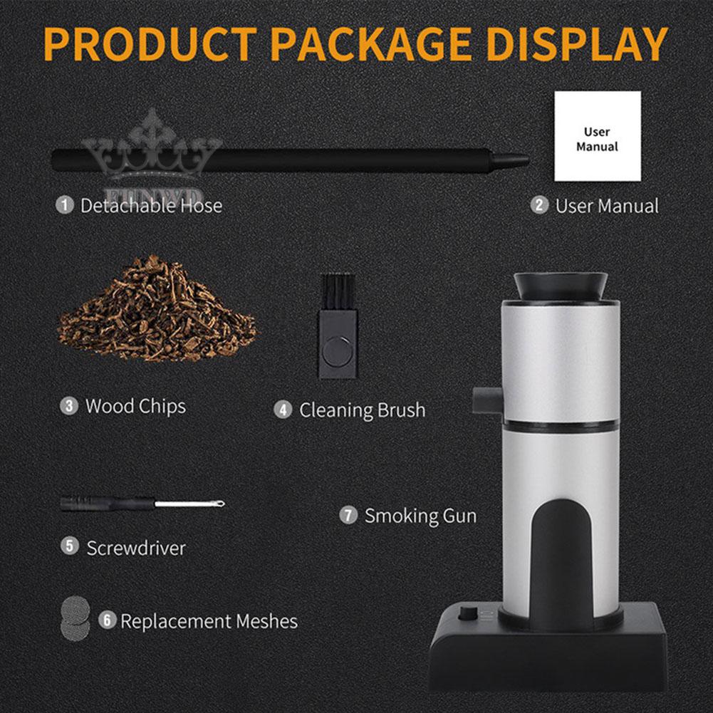 【FUNWD】Smoker 1 Pc Adjustable Easy To Assemble Handheld Home Wood Chips Smoker