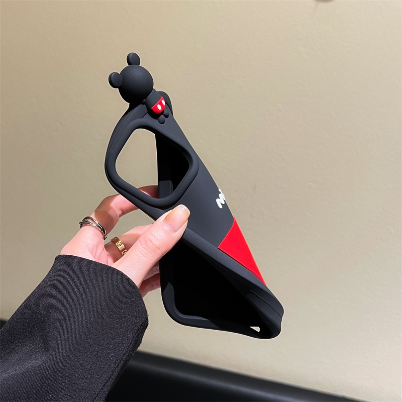 DISNEY Ốp Điện Thoại Silicon tpu Mềm Hình Mickey Minnie 3D Sáng Tạo Cho iPhone 14 13 12 11 Pro MAX 14 Plus