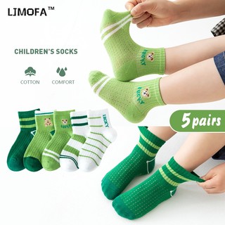 LJMOFA KIDS Tất Lưới Thoáng Khí Thấm Hút Mồ Hôi Trọng Lượng Nhẹ Dành Cho Bé Trai 1-12 Tuổi