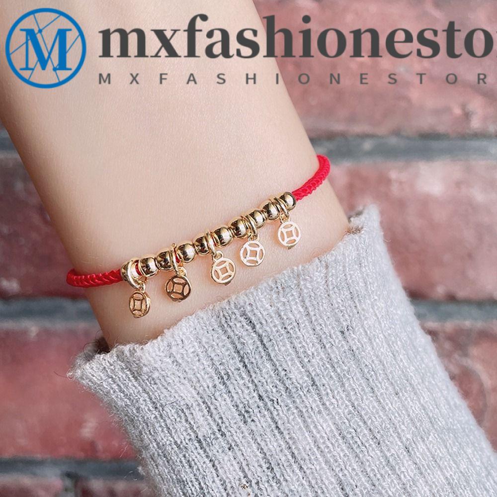 Mxfashionestore Vòng Đeo Tay Thỏ Năm Mới Bằng Đồng Có Thể Điều Chỉnh Sáng Tạo Làm Quà Tặng Bạn Gái / Năm Mới|Vòng Đeo Tay Màu Đỏ Thời Trang Cá Tính