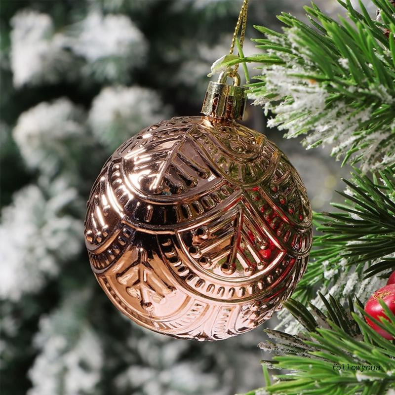 Set 48 Phụ Kiện Treo Trang Trí Cây Thông Noel Bằng Nhựa Chống Vỡ