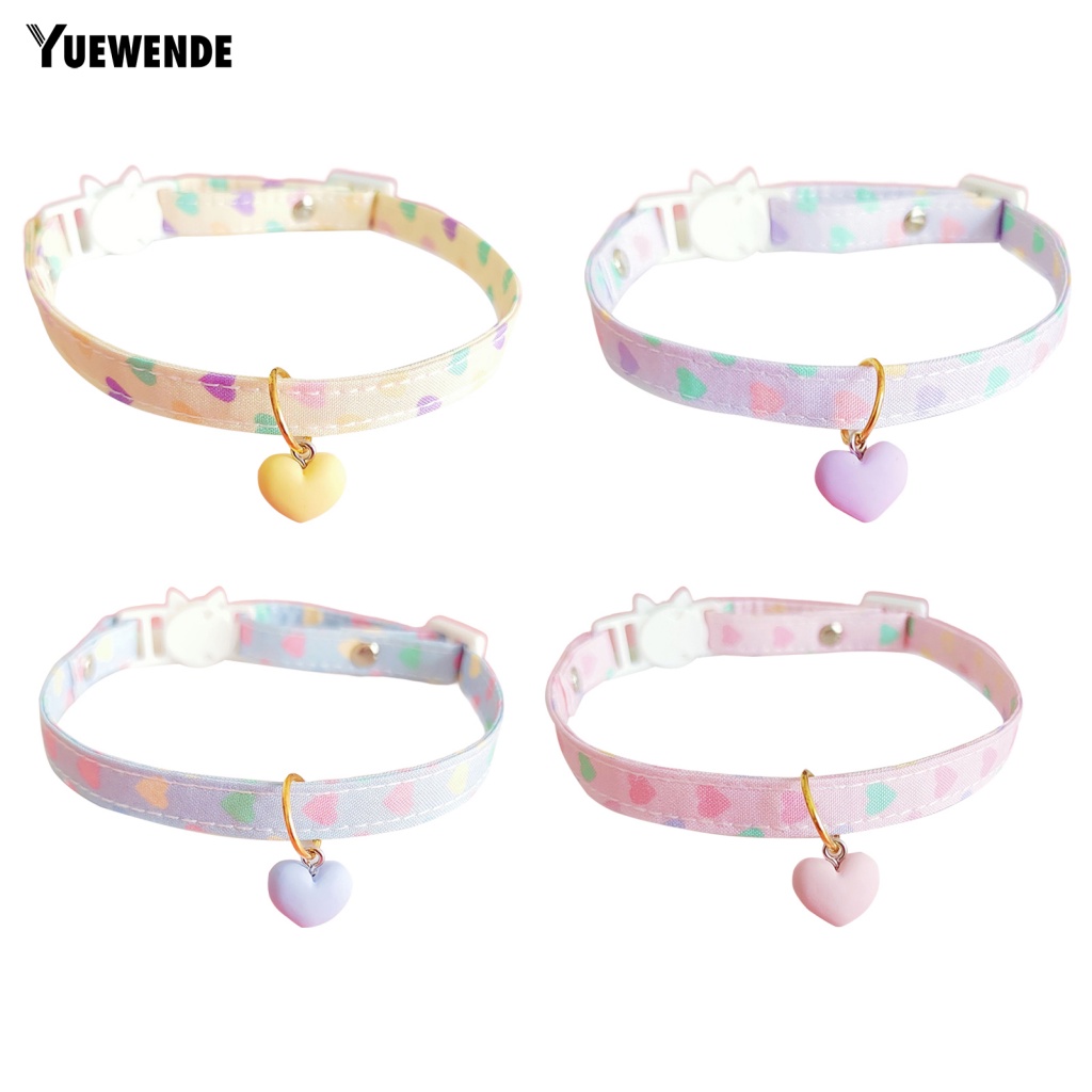 Yue.z Vòng Cổ Thoải Mái In Họa Tiết Trái Tim Có Thể Tái Sử Dụng Cho Cún Cưng