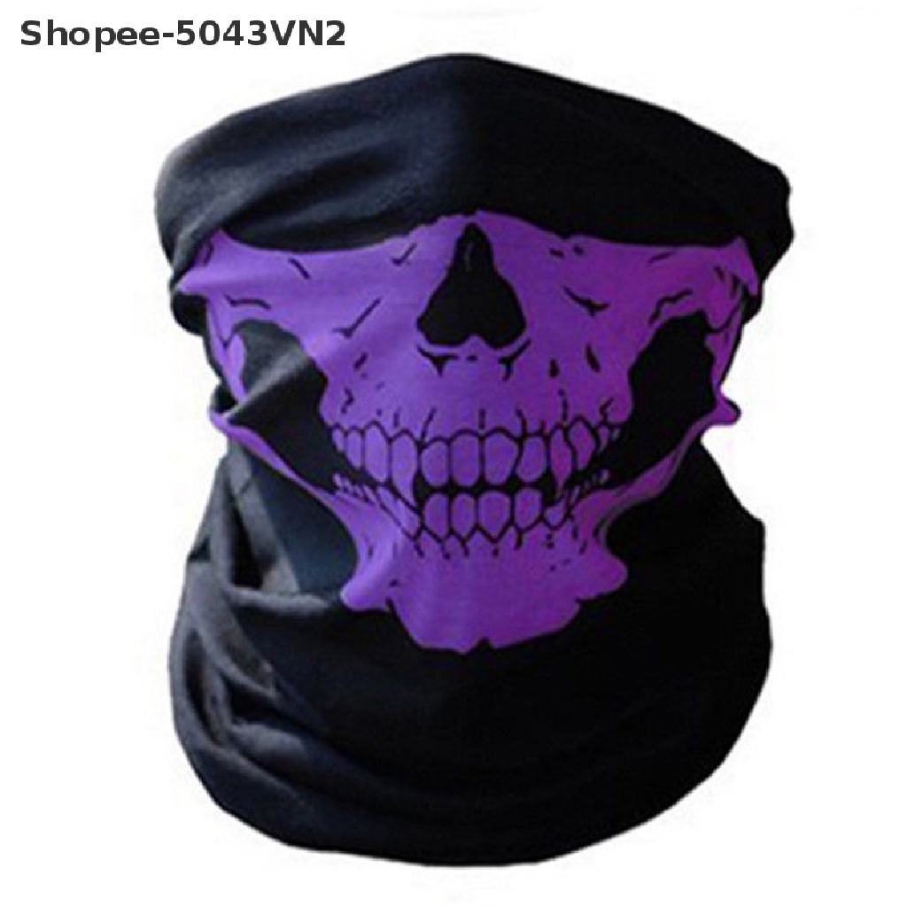 Khăn Ống Trùm Mặt Nạ Đầu Lâu Đi Xe Máy Trượt Tuyết