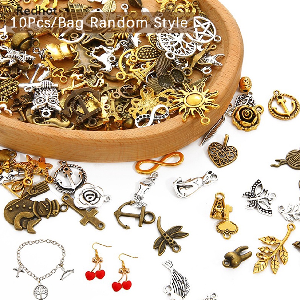 Bộ 10 Mặt Vòng cổ / Vòng Tay / Vòng cổ Bằng Kim Loại Phong Cách Vintage DIY