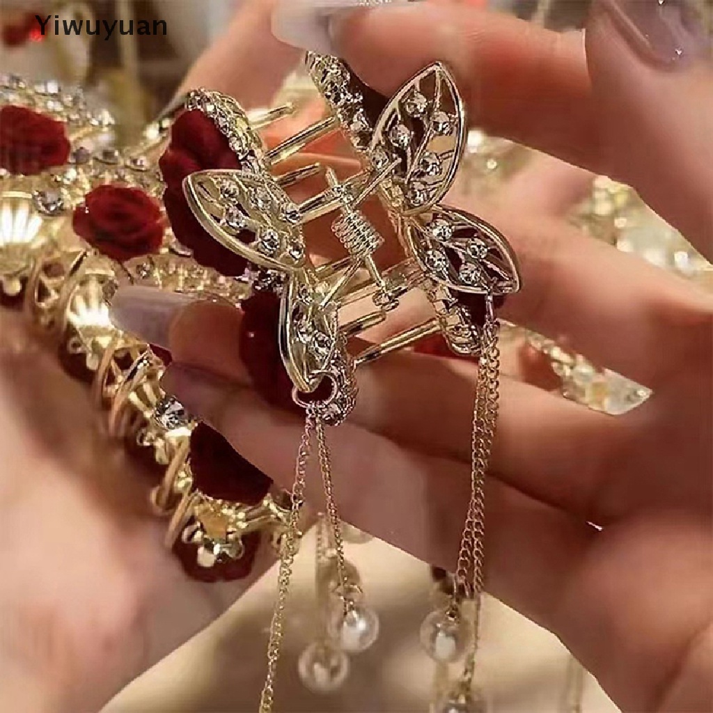 Kẹp Tóc Hoa Hồng Kim Loại Đính Đá Thời Trang Cho Nữ