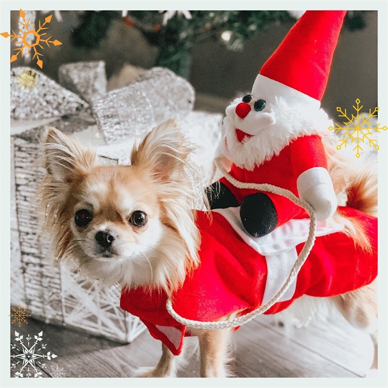 Trang Phục Hóa Trang Ông Già Noel Cưỡi Ngựa Cho Thú Cưng