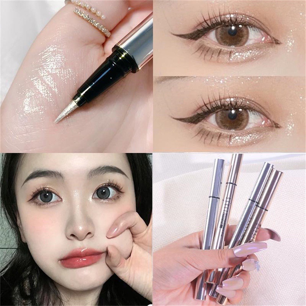 Bút Kẻ Mắt Style Dạng Lỏng Độ Bóng Cao Thấm Nước Lâu Trôi 2 Màu Sáng Ngọc Trai Và Đen