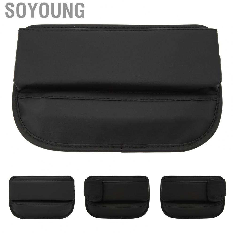 Soyoung Console Side Storage Box  PU Leather Car Seat Gap Organizer for Vehicle