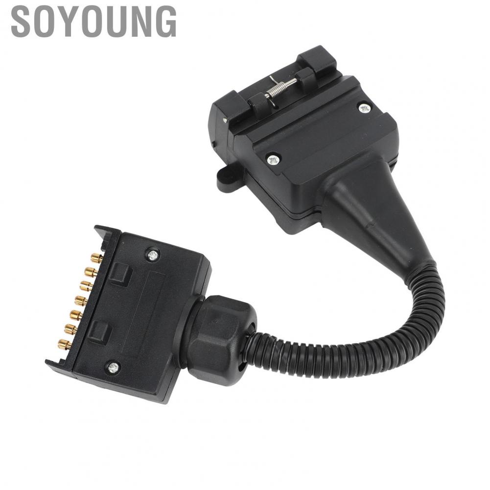 Soyoung Fale To Female Trailer Adapter  Practical Plug Socket ABS for Vehicle