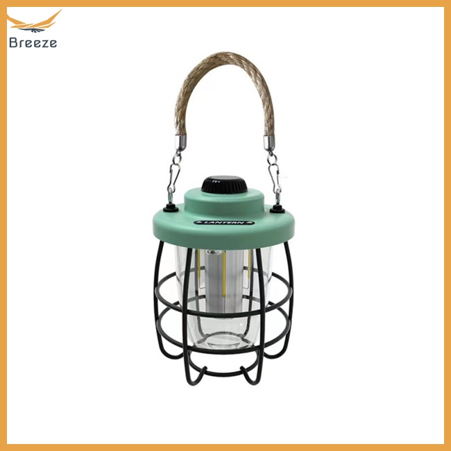 Đèn Cắm Trại Phong Cách Retro 2000mah Chống Thấm Nước Kèm Sạc Usb Tiện Dụng