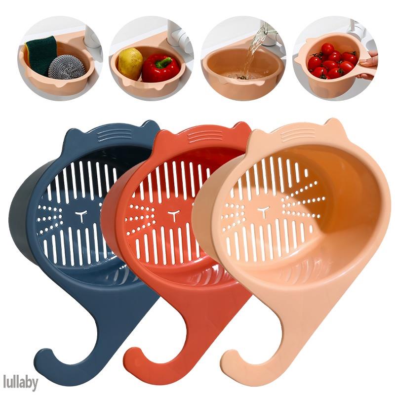 Rổ Nhựa PP Kiểu Dáng Hoạt Hình Dễ Thương Gắn Vòi Nước Bồn Rửa Tiện Dụng