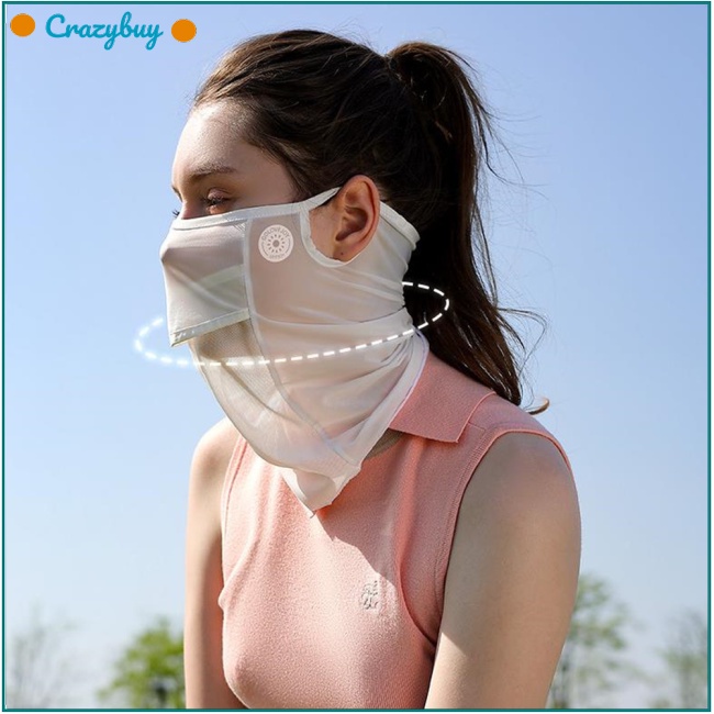 Cr Khẩu Trang Chống Nắng Bằng Lụa Lạnh Gọn Nhẹ Thoáng Khí