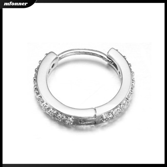 Bông Tai Hình Tròn Nhỏ Đính Đá Zircon Thời Trang Cho Nữ