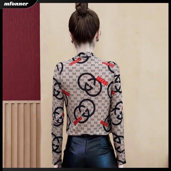 Áo Thun Dài Tay Cổ Cao Thời Trang Cho Nữ