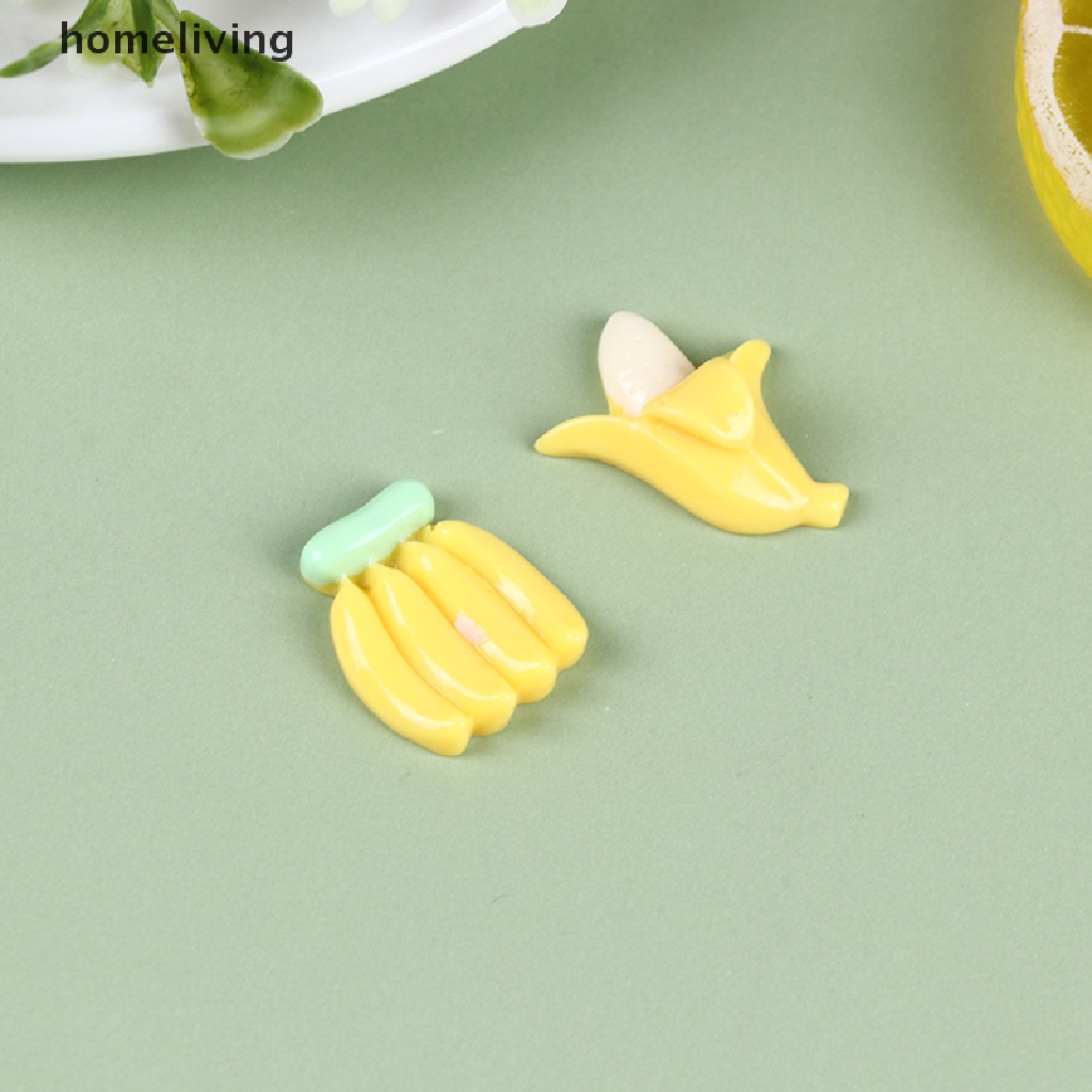 Set 10 Quả Chuối Giả Trang Trí Nhà Búp Bê Tỉ Lệ 1: 12