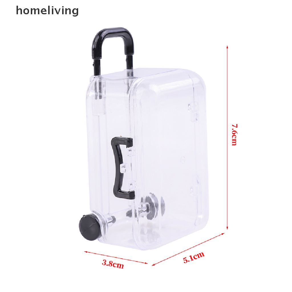 1 Túi Đựng Kẹo 5 * 7cm Dạng Va Li Kéo Mini Trang Trí Nhà Búp Bê