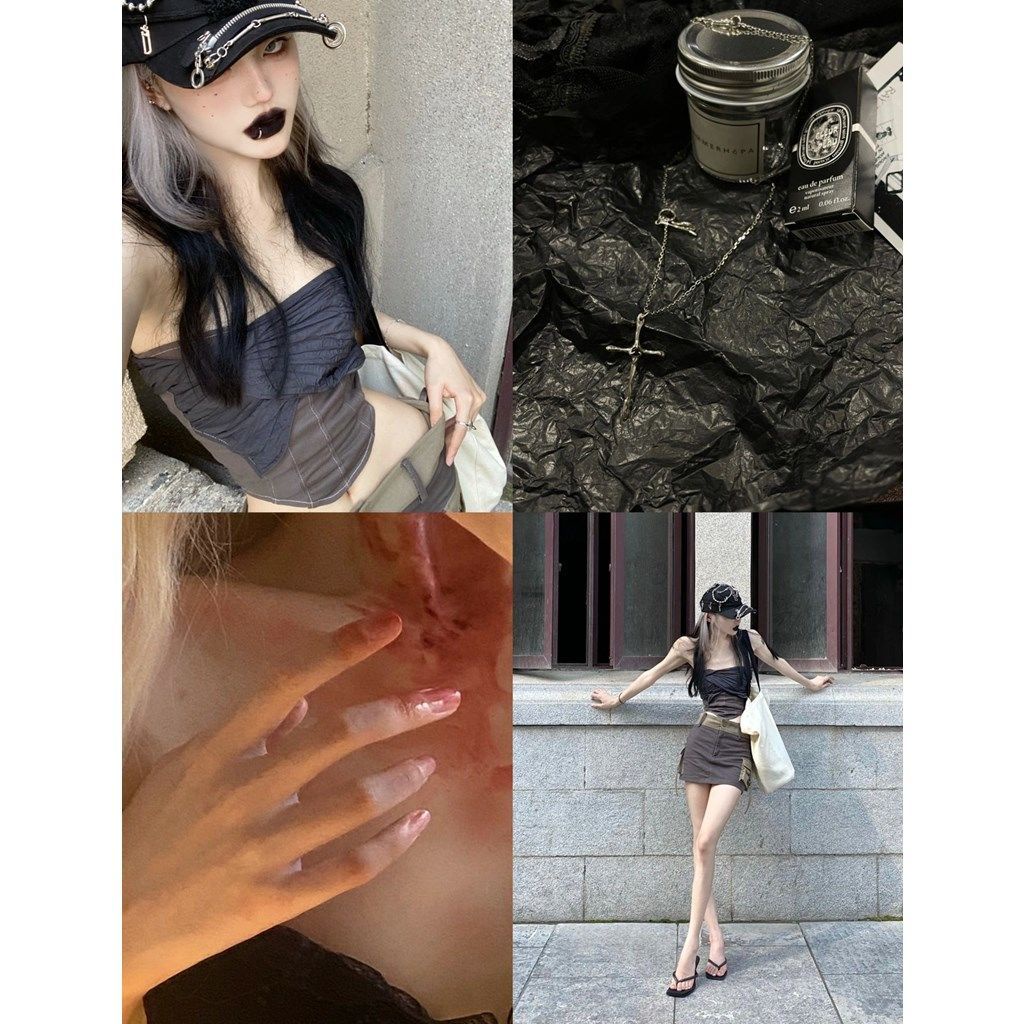 [F &amp; X] Set Áo Không Tay Phối Chân Váy Ngắn Nhiều Lớp Gợi Cảm Thời Trang Mùa Hè Cho Nữ