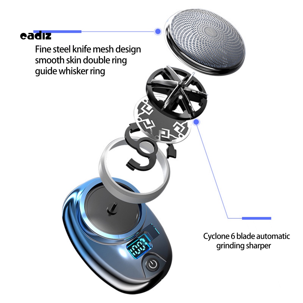 1 Bộ Tông Đơ Cạo Râu Cầm Tay 500mAh Mini Có Màn Hình LCD Kèm Cọ Vệ Sinh Tiện Dụng