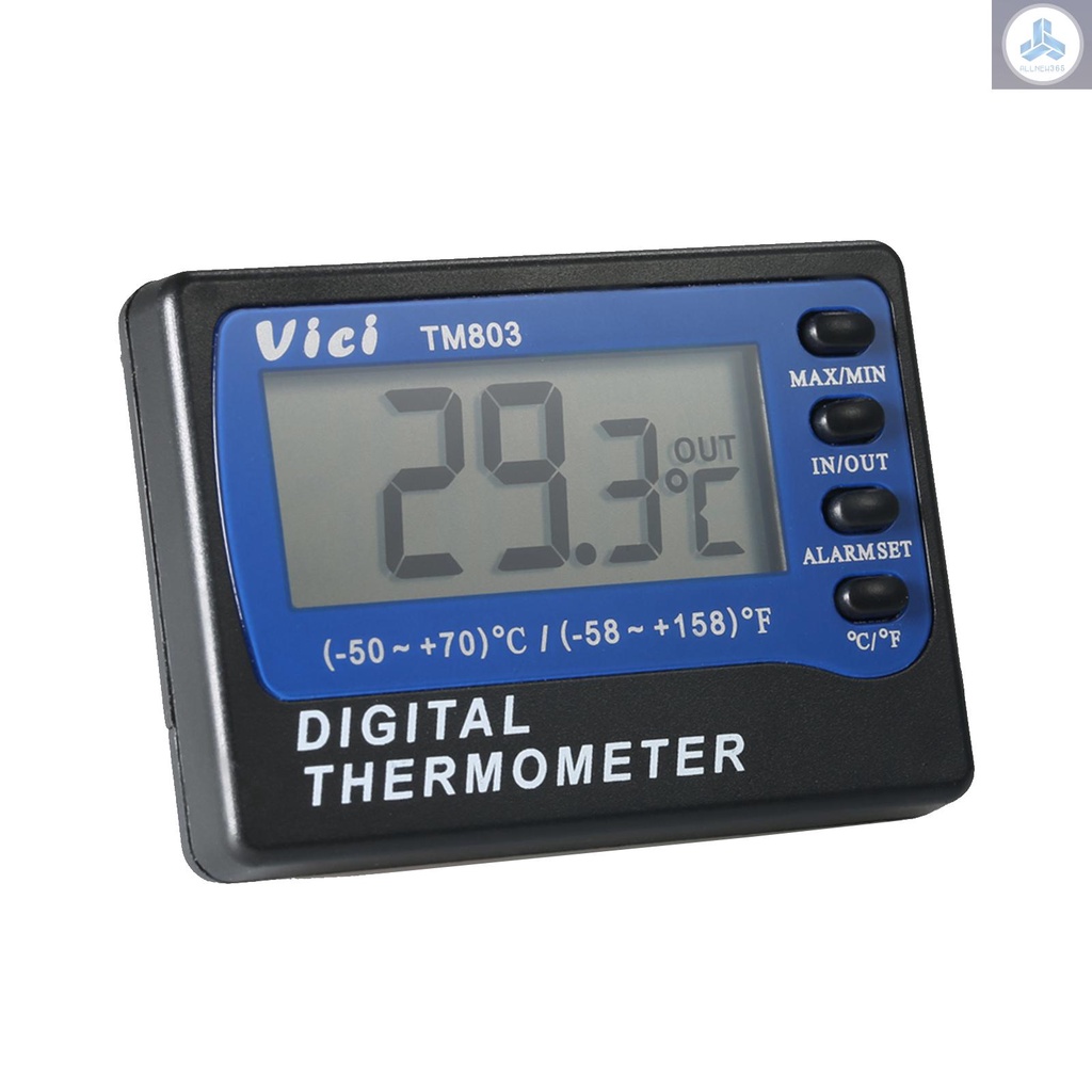 Vici Mini LCD Digital Thermometer Temperature Meter Celsius Fahrenheit Degree In Out Fridge Freezer Thermometer with Probe Max Min Value Display