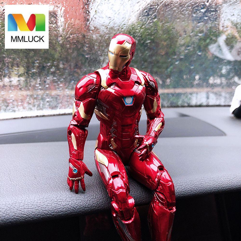 Mmluck Mô Hình Nhân Vật Iron Man Đáng Yêu Trang Trí Bảng Điều Khiển Tự Động Để Bàn Văn Phòng