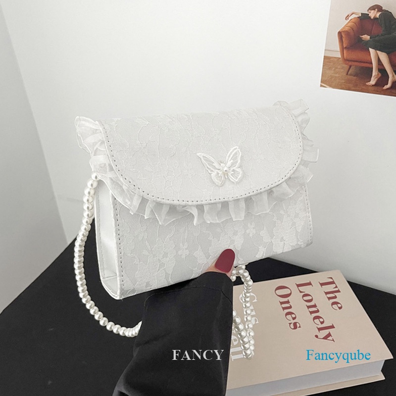 Túi Xách Đeo Chéo Đính Ngọc Trai Thời Trang Dành Cho Nữ