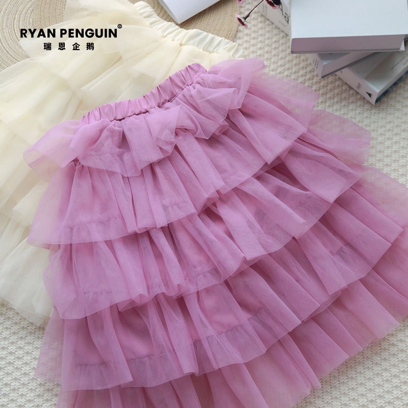 Chân Váy Xòe Nhiều Tầng Phong Cách Phương Tây Cho Bé Gái