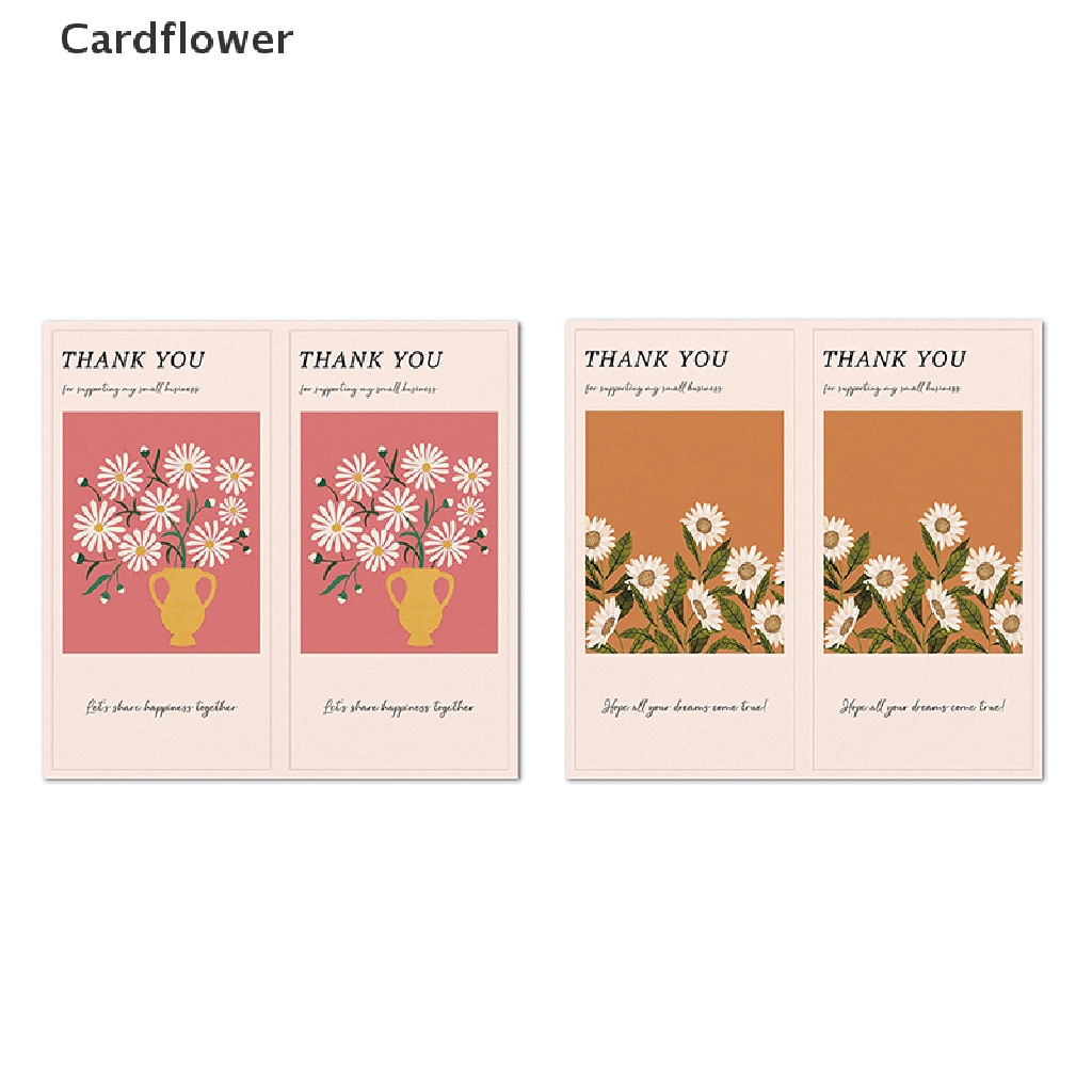 Bộ 50 Miếng Dán Niêm Phong Bao Bì Thực Phẩm In Chữ Thank You Và Hoa