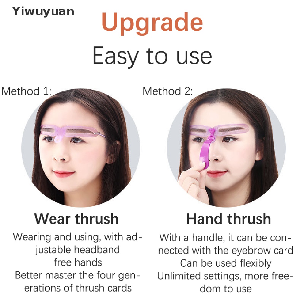 < Yiwuyuan > Khuôn Định Hình Lông Mày 8 Kiểu Dáng Có Thể Tái Sử Dụng Để Trang Điểm