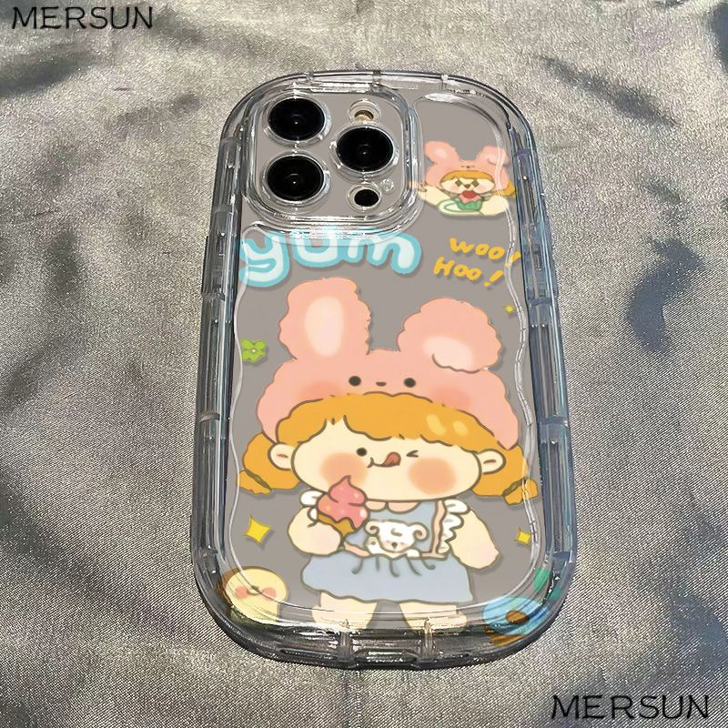 ✅Ốp Điện Thoại Dẻo Trong Suốt Họa Tiết Nón / Thỏ / Kem Dễ Thương Chống Sốc Cho Iphone1412 Promax 711 xr xs / 138p AM0C