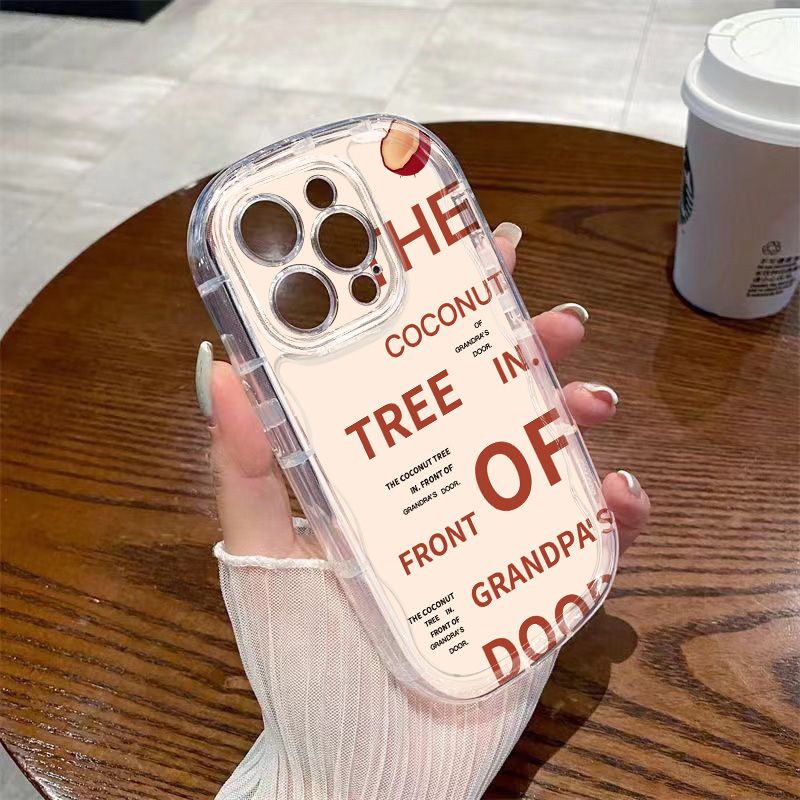 ✅Ốp Điện Thoại Mềm Trong Suốt Chống Sốc In Chữ Cho Iphone Xr7 13 Xs Max 118p / / Coconut / 1412 E6LF